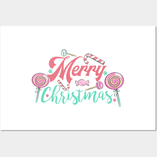 Merry Christmas lollipop Posters and Art